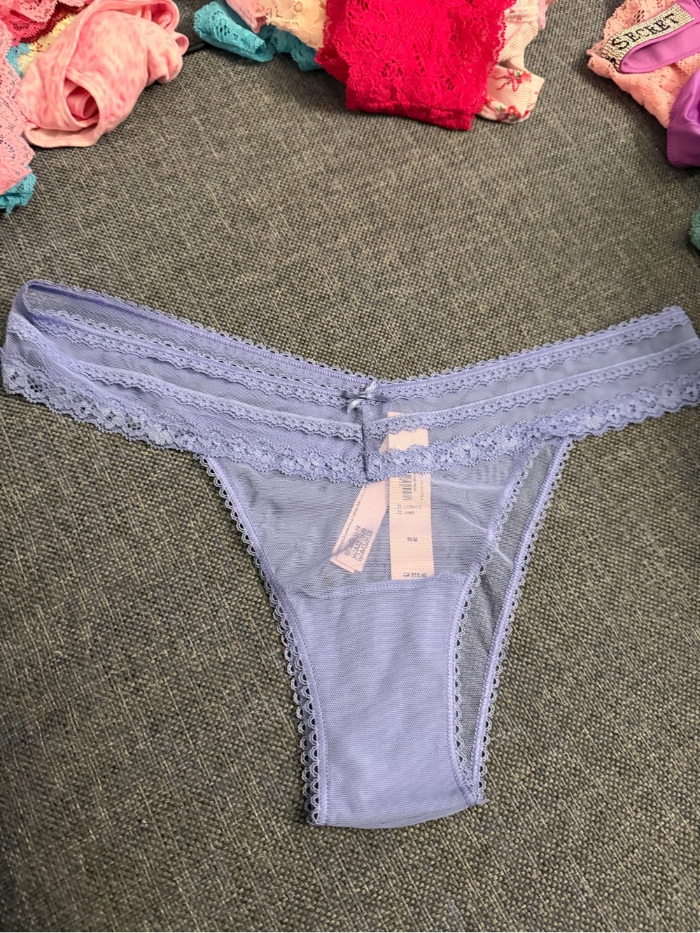 Victoria's Secret Light purple lace mesh dream angels Brazilian